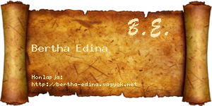 Bertha Edina névjegykártya